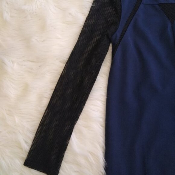 NEW Tobi "Mesh You Lots" Navy Shift Dress - Picture 11 of 13
